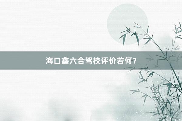 海口鑫六合驾校评价若何？